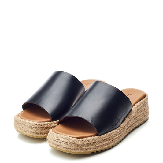 Sh Astrid Black Leather Sandals