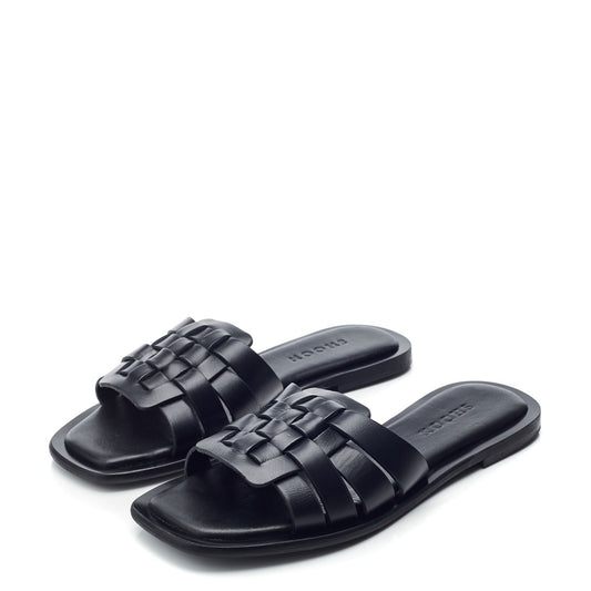 Sh Athol Black Leather Sandals