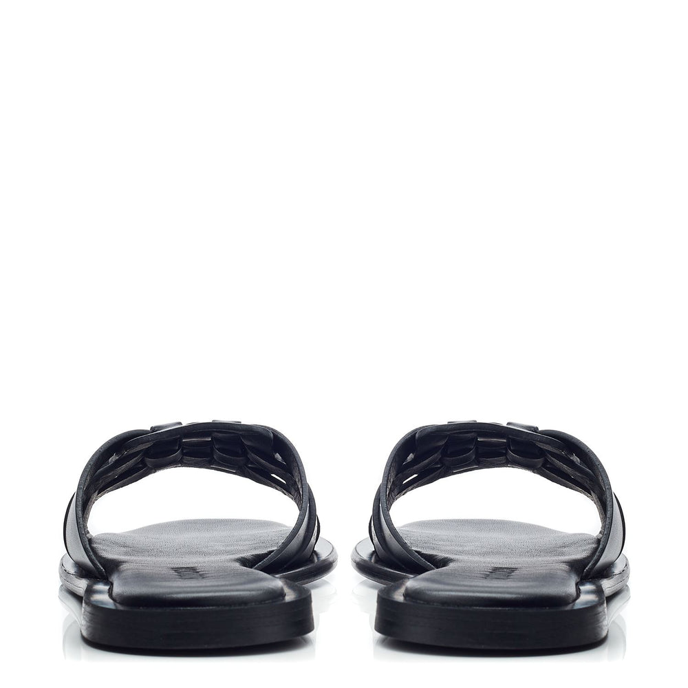 Sh Athol Black Leather Sandals