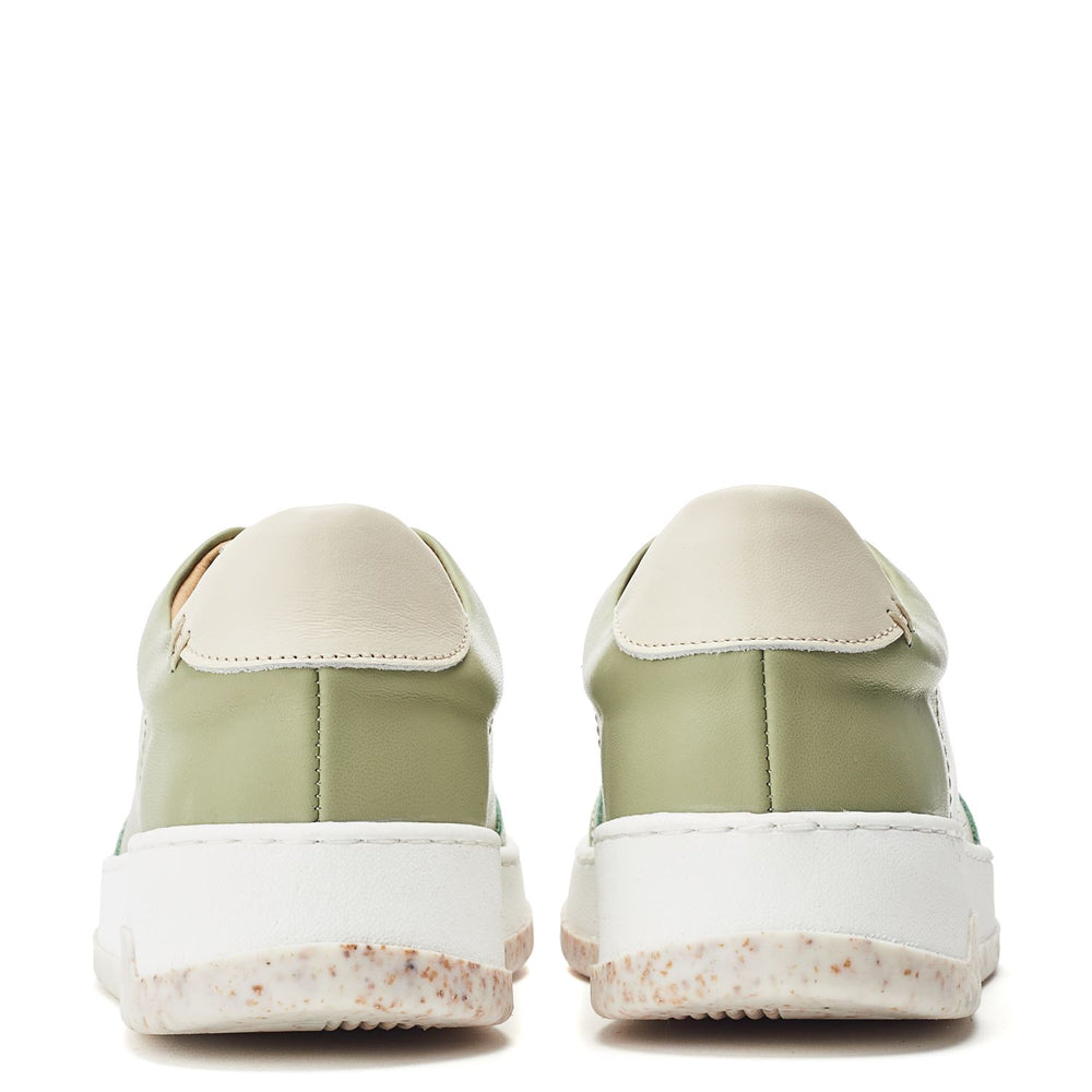 Sh Eglise Light Green Leather Trainers