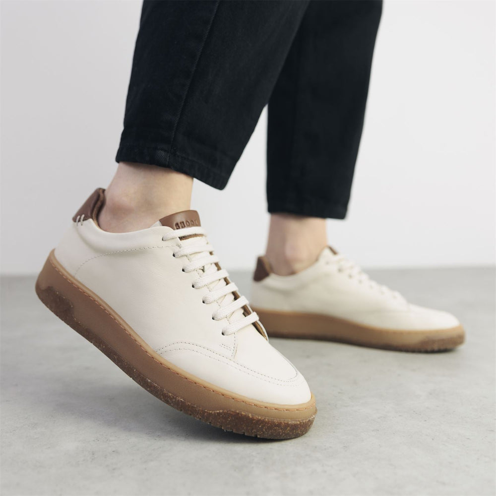 Sh Eglise Off White Leather Trainers