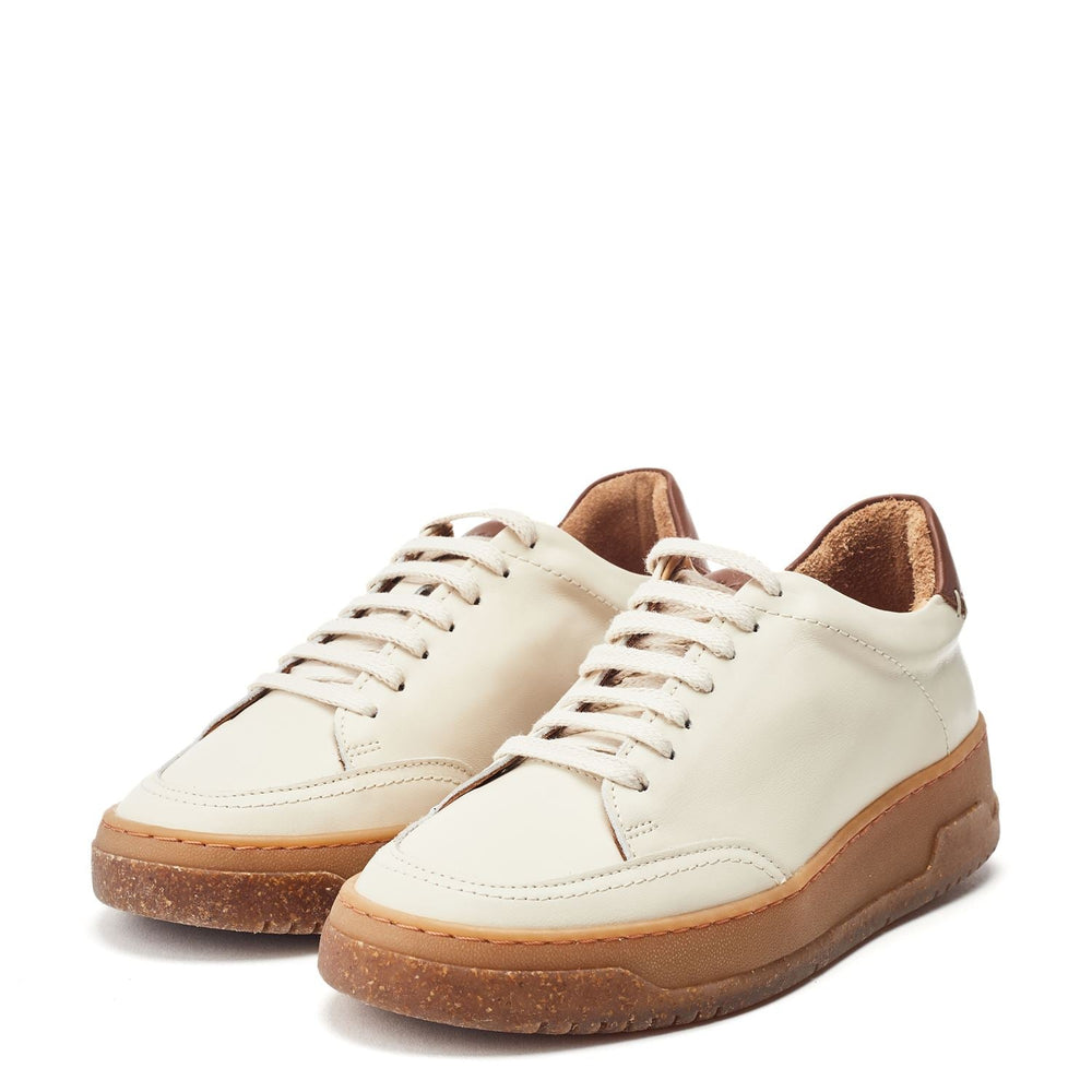Sh Eglise Off White Leather Trainers