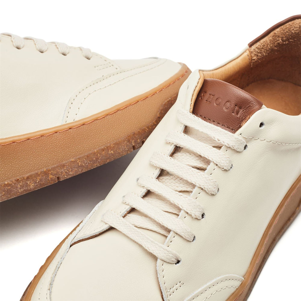Sh Eglise Off White Leather Trainers