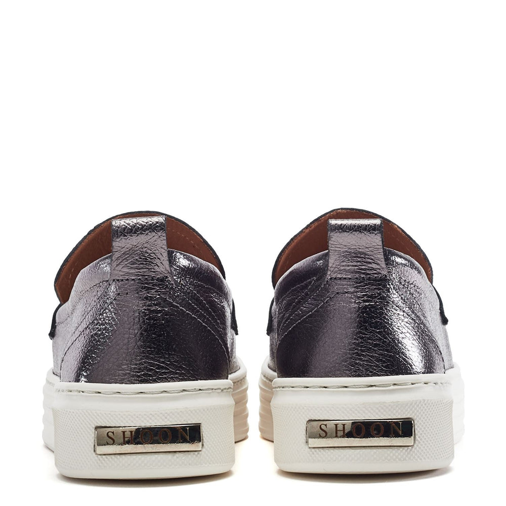 Sh Elmo Pewter Leather Shoes