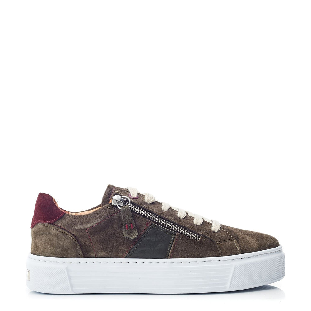 Sh Ely Khaki Suede Trainers