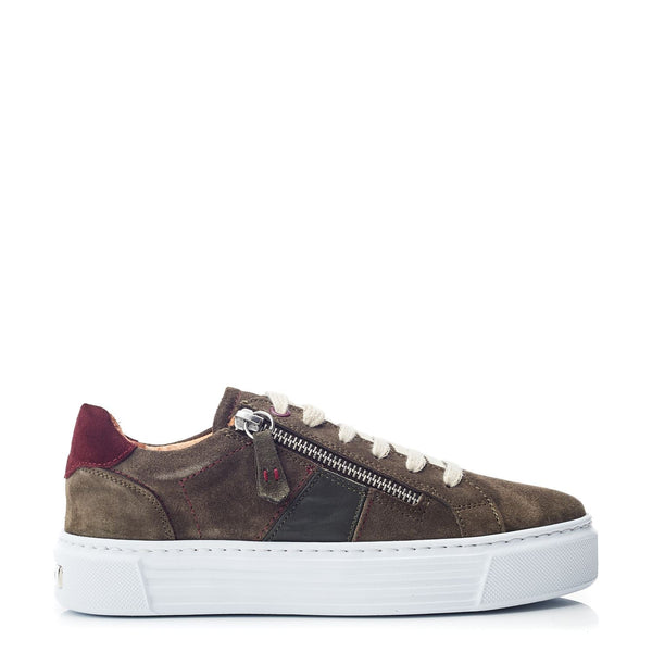 Sh Ely Khaki Suede Trainers