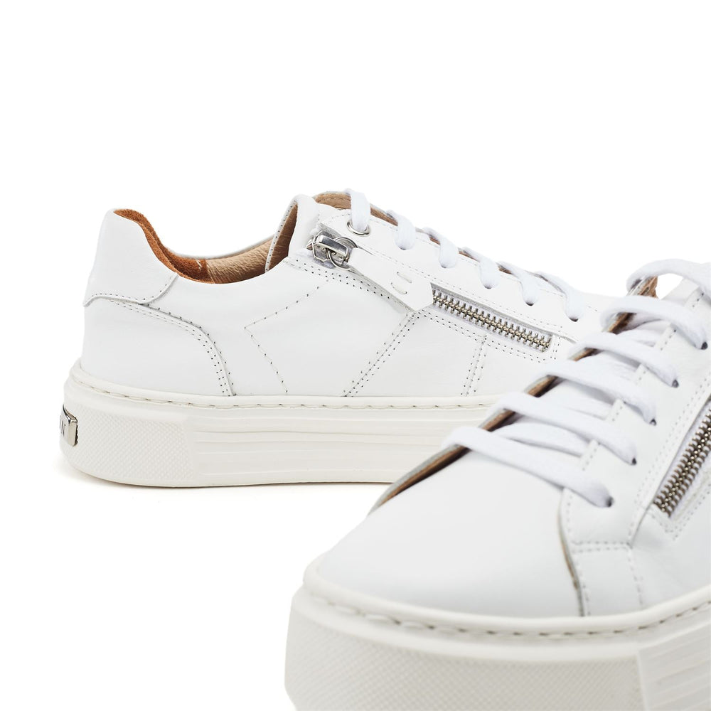 Sh Ely White Leather Trainers