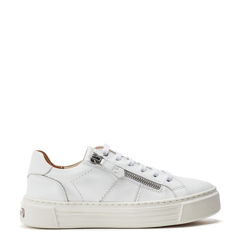Sh Ely White Leather Trainers