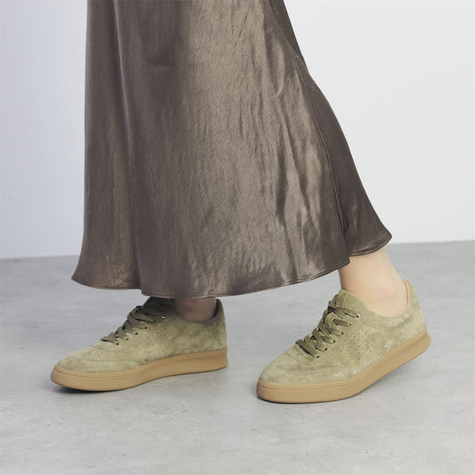 Sh Ember Light Green Suede Trainers