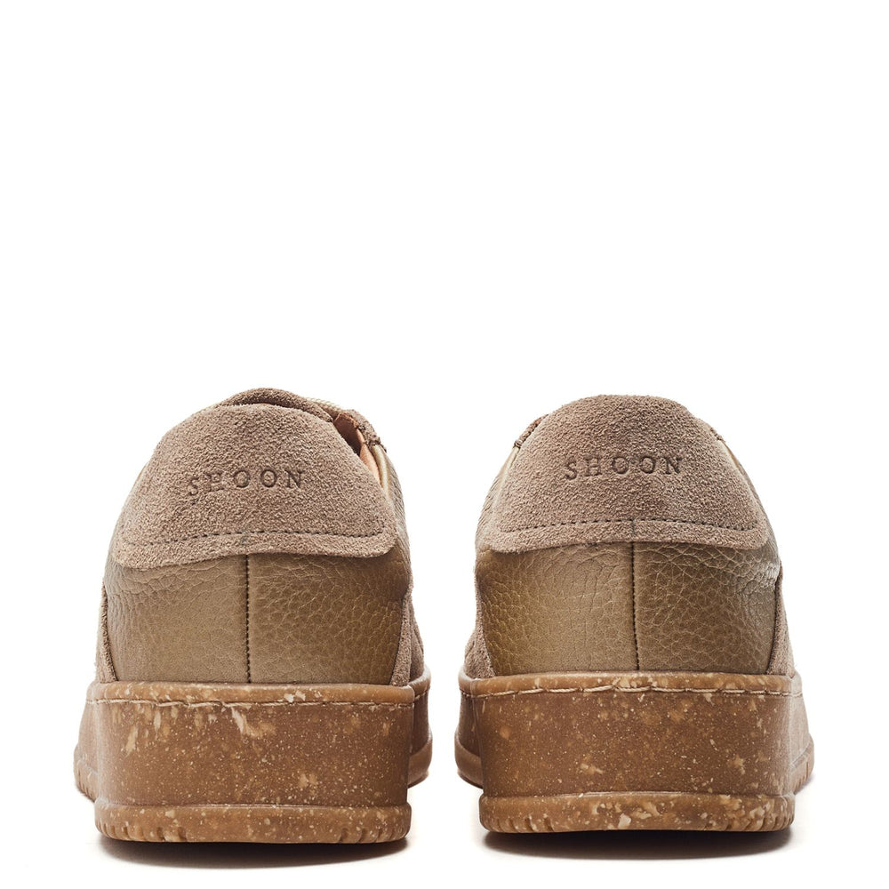 Sh Emery Taupe Leather Trainers