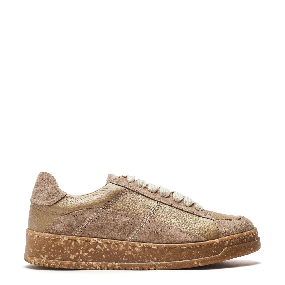 Sh Emery Taupe Leather Trainers