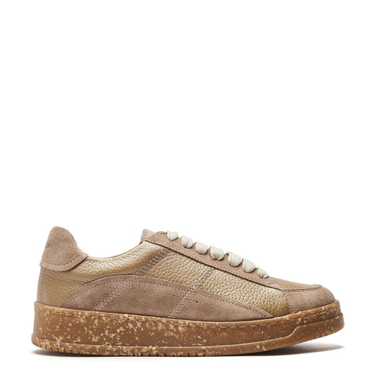 Sh Emery Taupe Leather Trainers