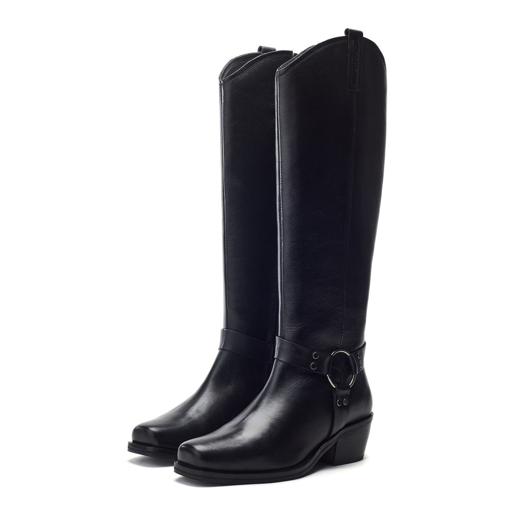 Sh Gallant Black Leather Boots