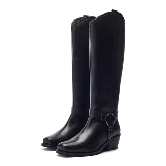 Sh Gallant Black Leather Boots