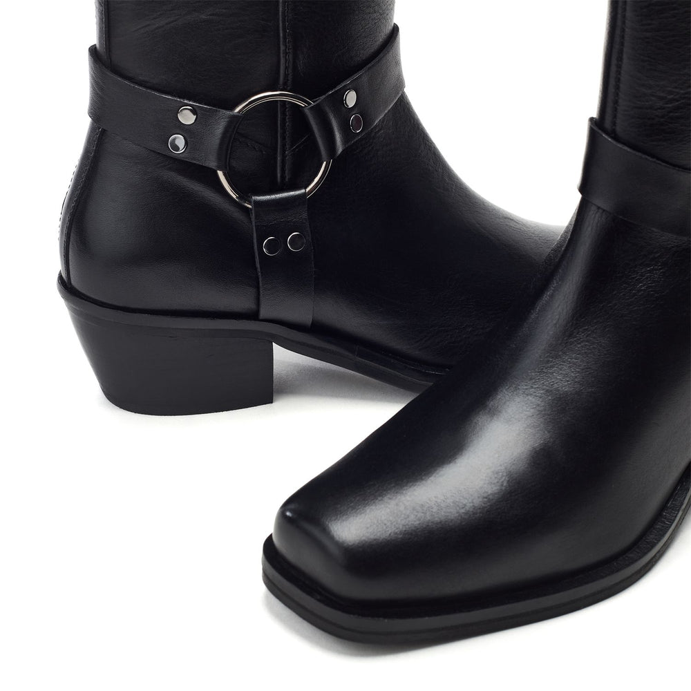 Sh Gallant Black Leather Boots