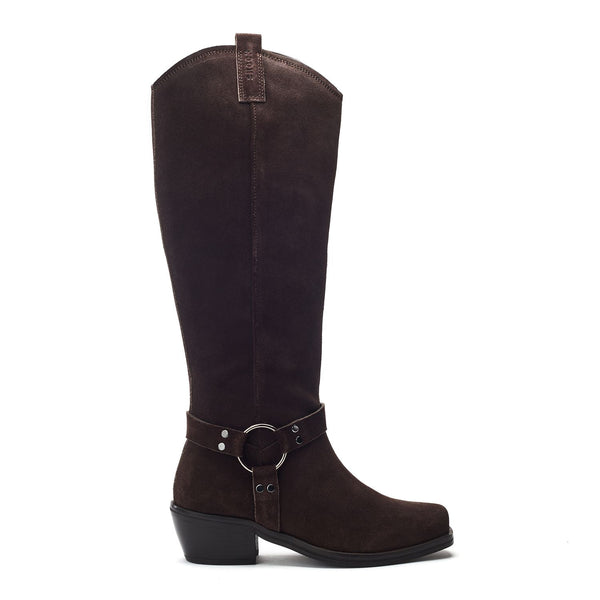 Sh Gallant Dark Brown Suede Boots
