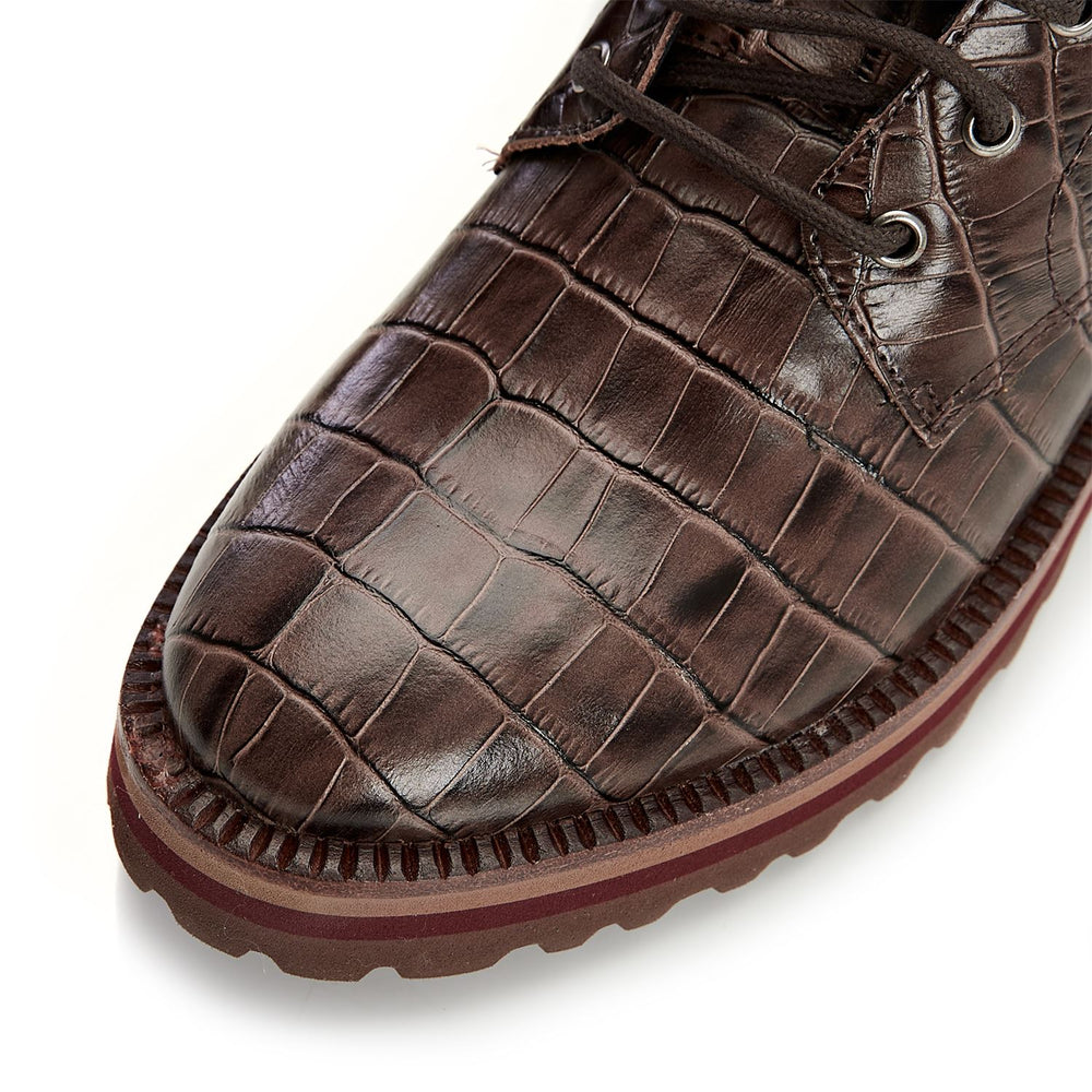 Sh Gator Brown Croc Boots