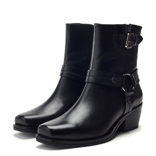 Sh Gee Black Leather Boots