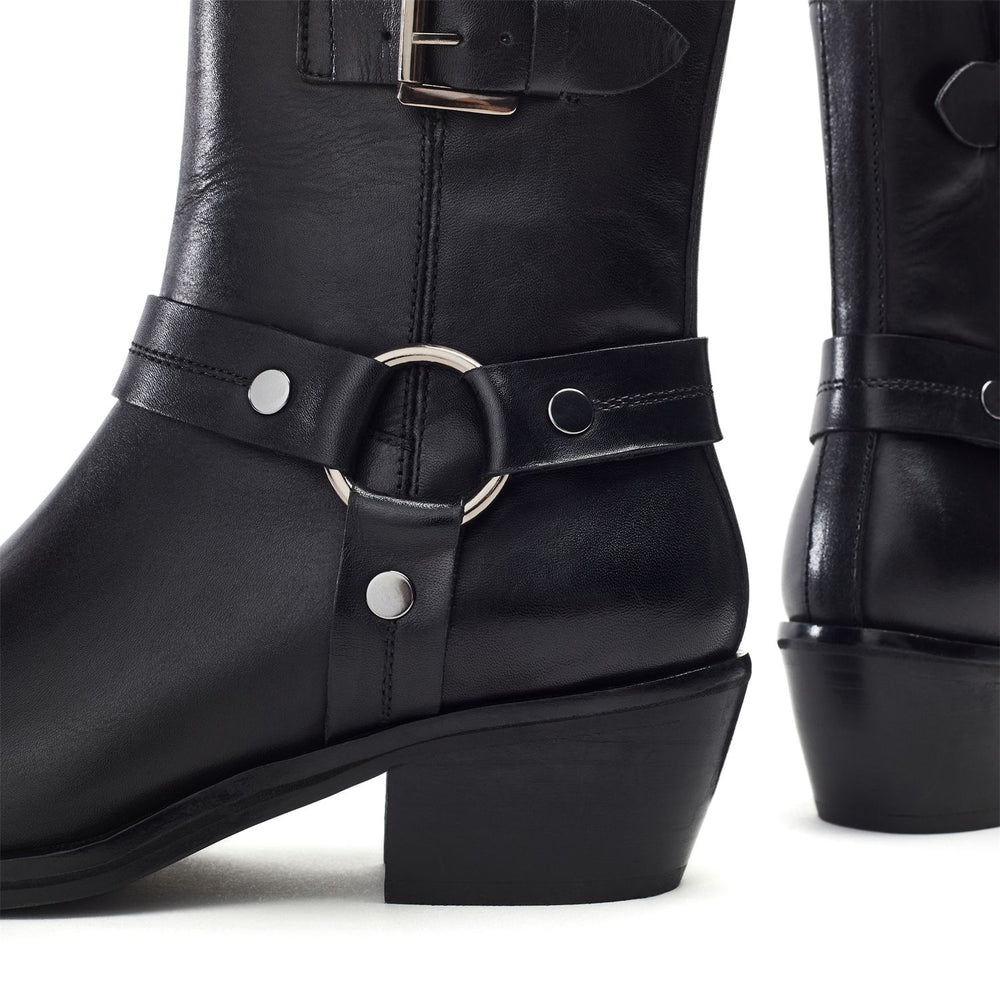 Sh Gee Black Leather Boots