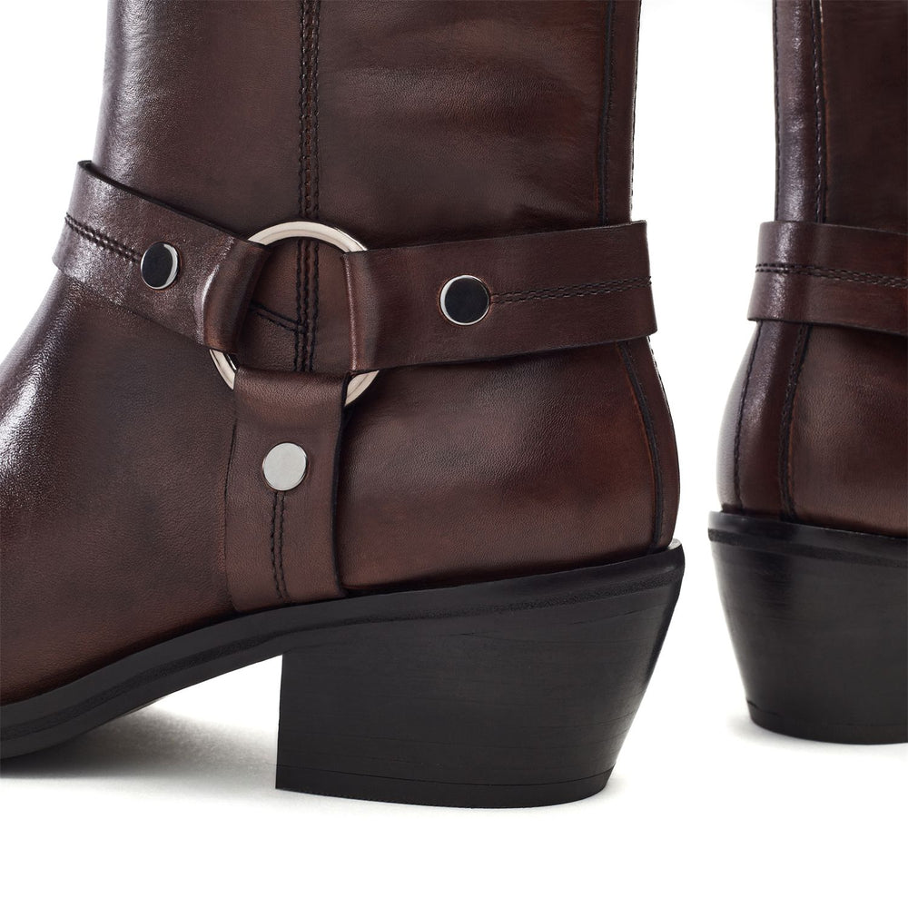 Sh Gee Dark Brown Leather Boots