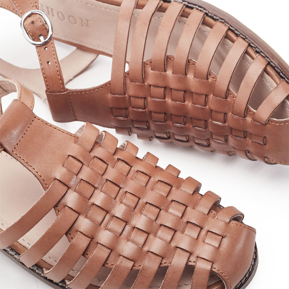 Sh Georgie Tan Leather Sandals