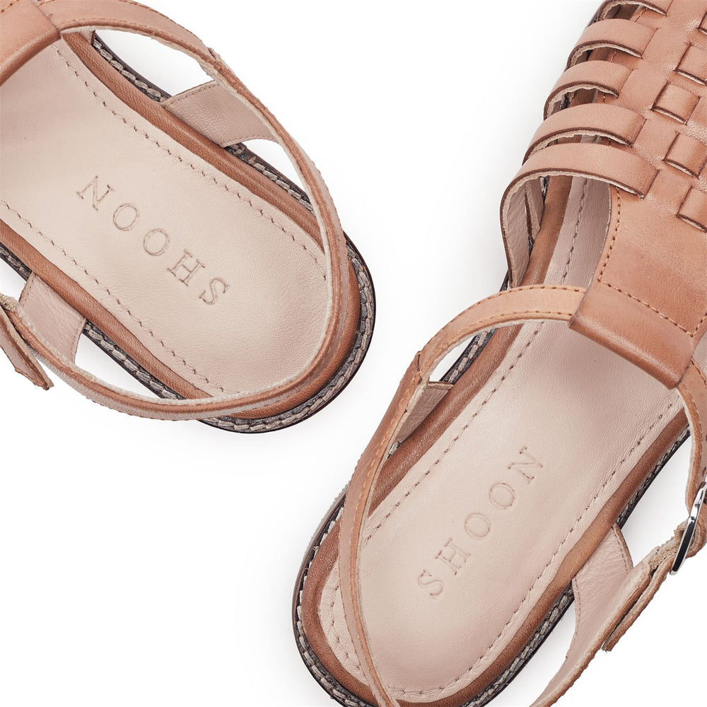 Sh Georgie Tan Leather Sandals