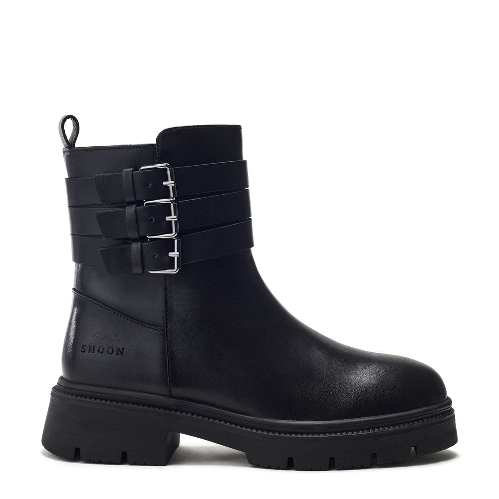 Sh Giddy Black Leather Boots