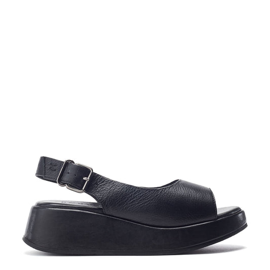 Sh Gorge Black Leather Sandals