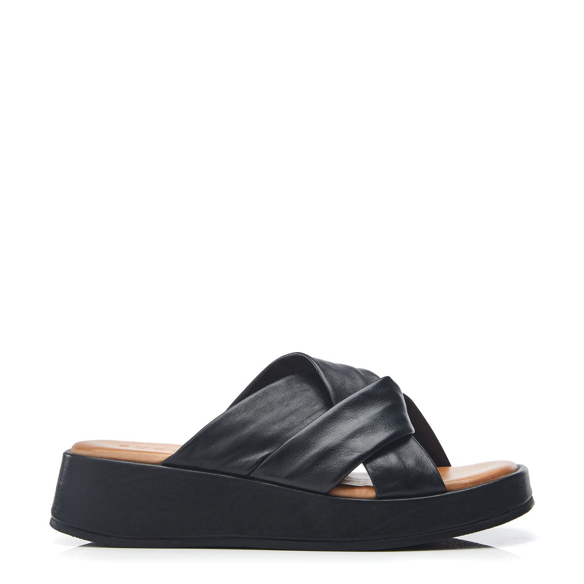Sh Grana Black Leather Sandals