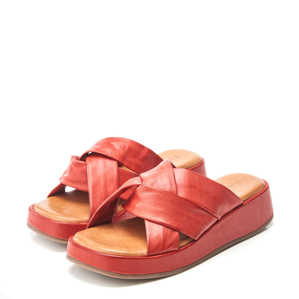 Sh Grana Red Leather Sandals