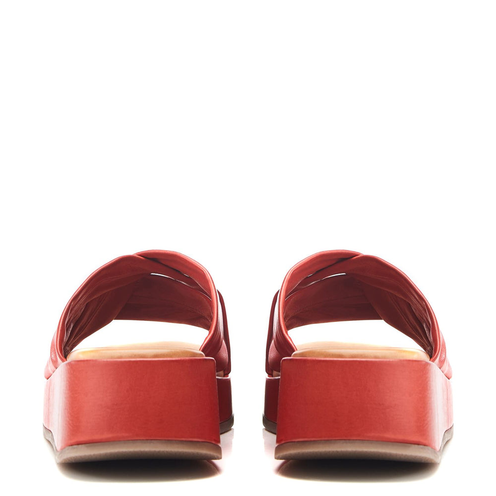 Sh Grana Red Leather Sandals