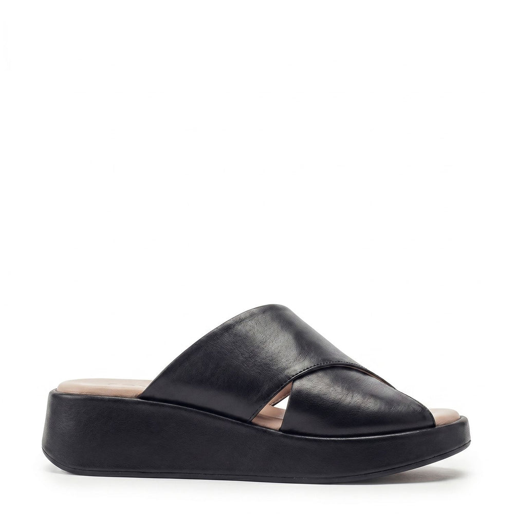 Sh Grange Black Leather Sandals