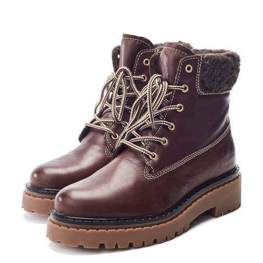 Sh Ilder Dark Brown Leather Boots