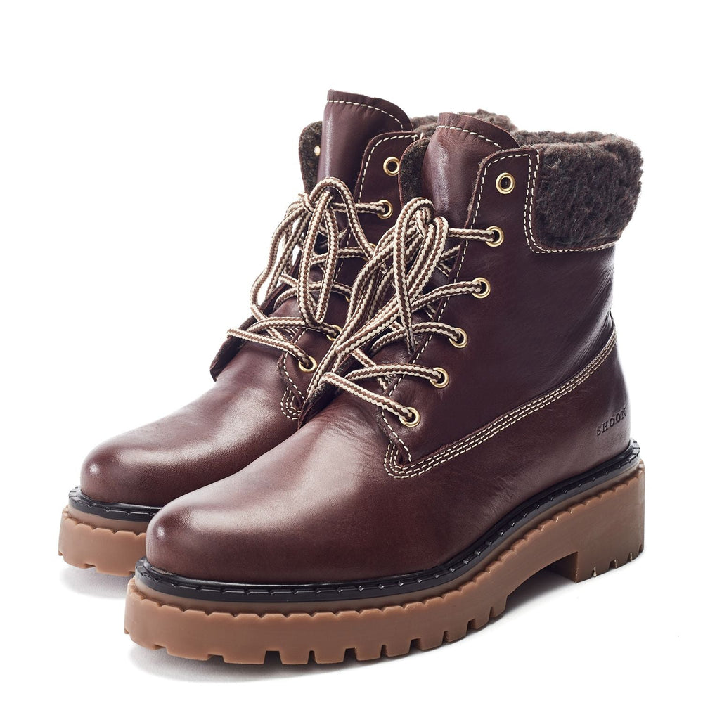 Sh Ilder Dark Brown Leather Boots