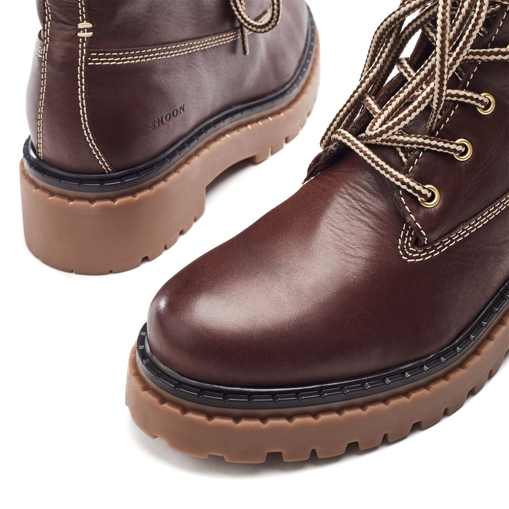 Sh Ilder Dark Brown Leather Boots