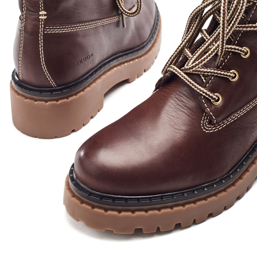 Sh Ilder Dark Brown Leather Boots
