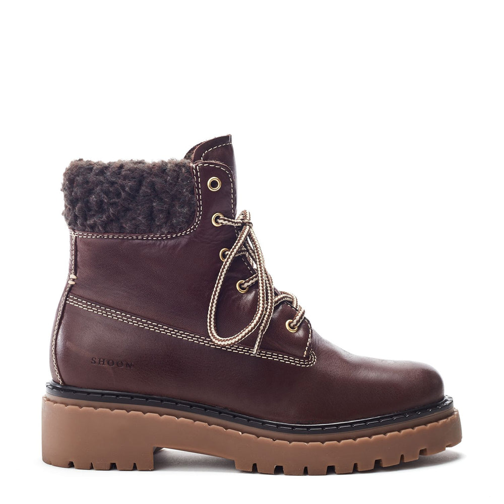 Sh Ilder Dark Brown Leather Boots