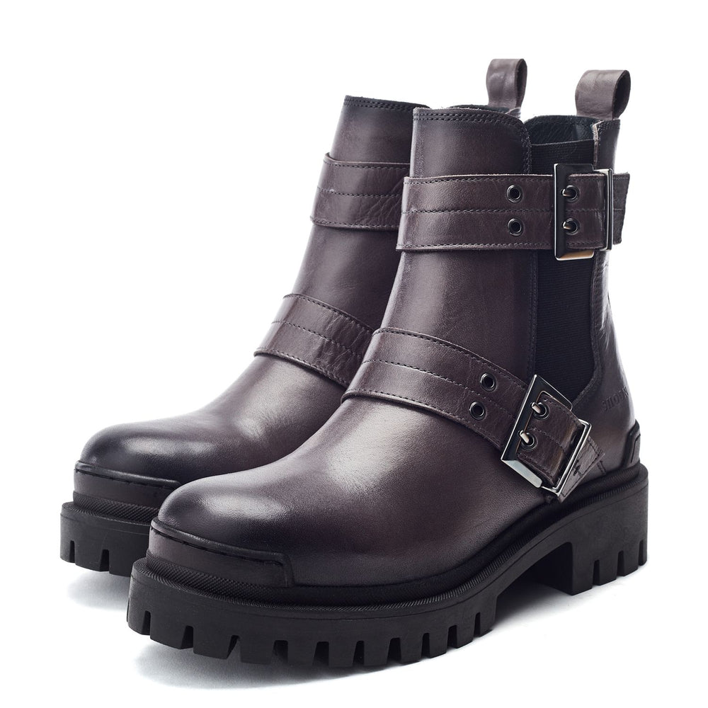 Sh Ilroy Grey Leather Boots