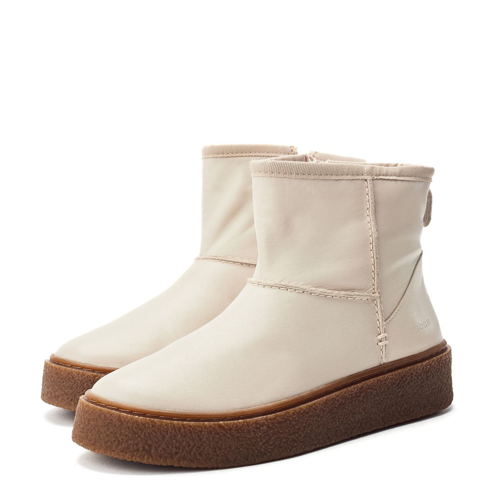 Sh Immy Beige Leather Boots