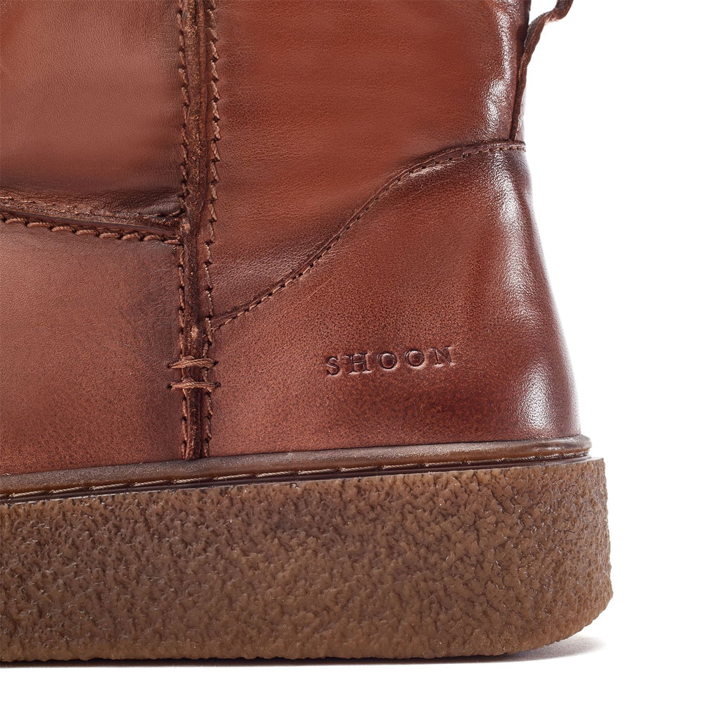 Sh Immy Dark Tan Leather Boots