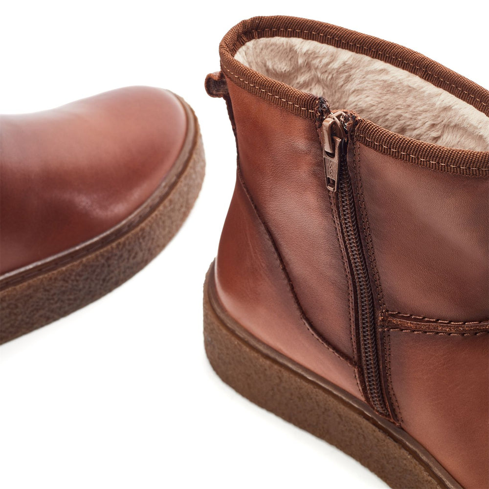 Sh Immy Dark Tan Leather Boots