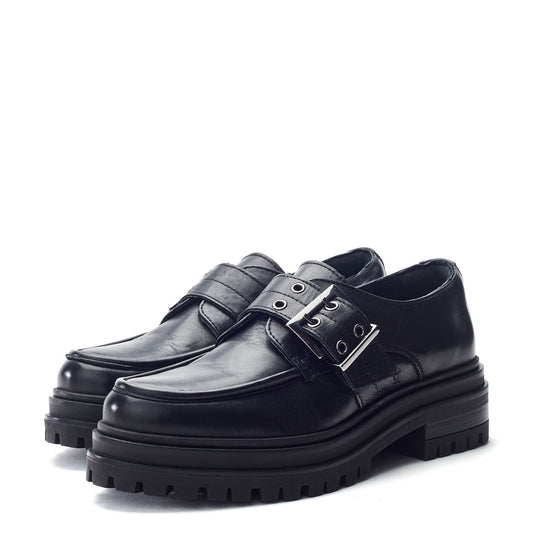 Sh Imoge Black Leather Shoes