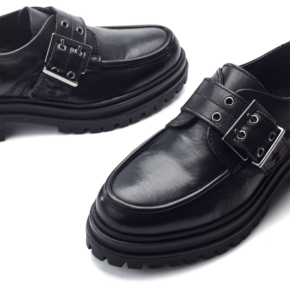 Sh Imoge Black Leather Shoes