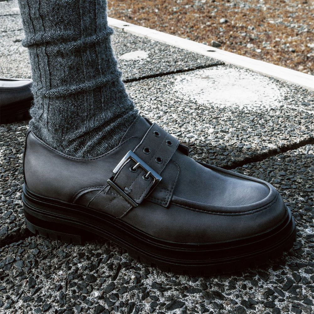 Sh Imoge Grey Leather Shoes