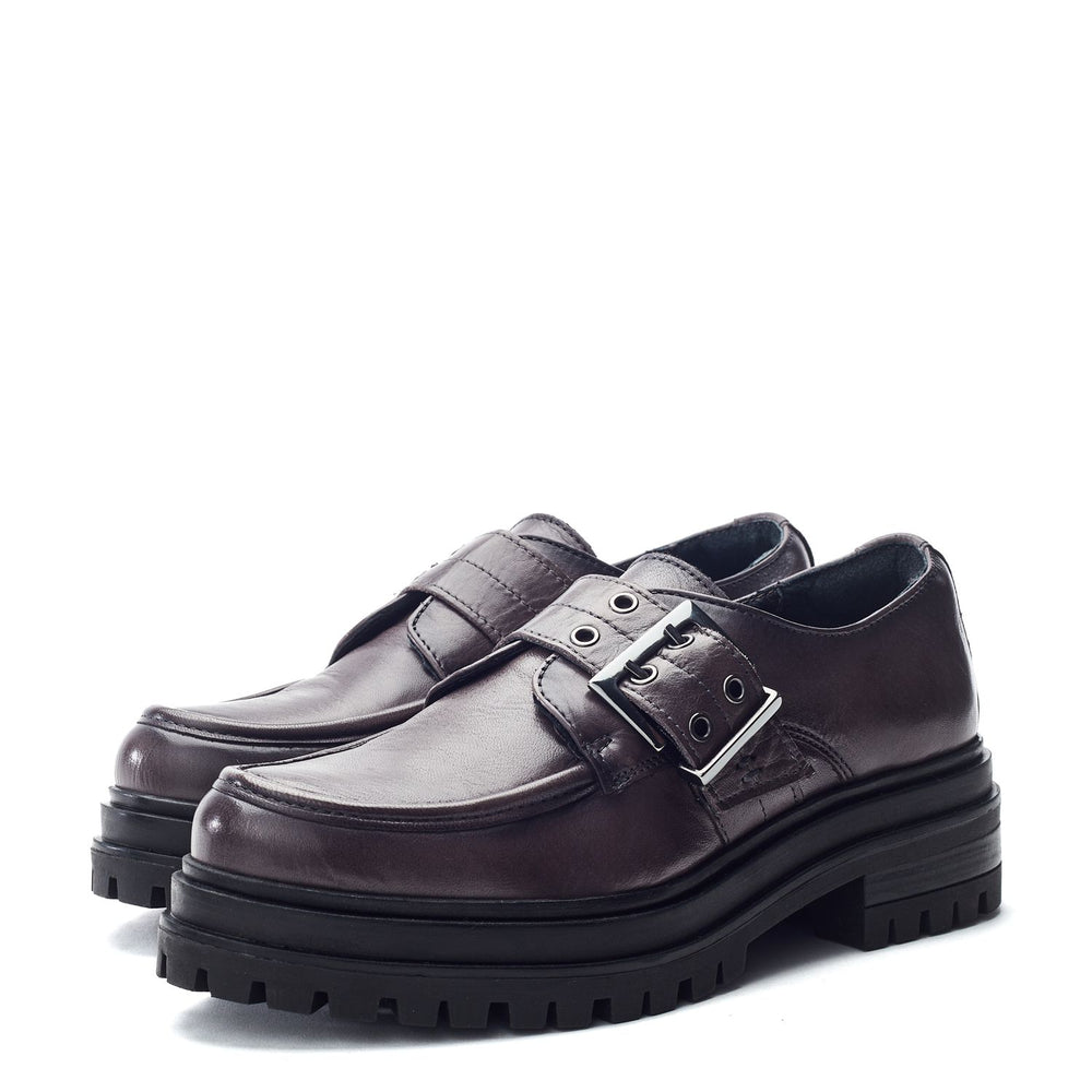 Sh Imoge Grey Leather Shoes