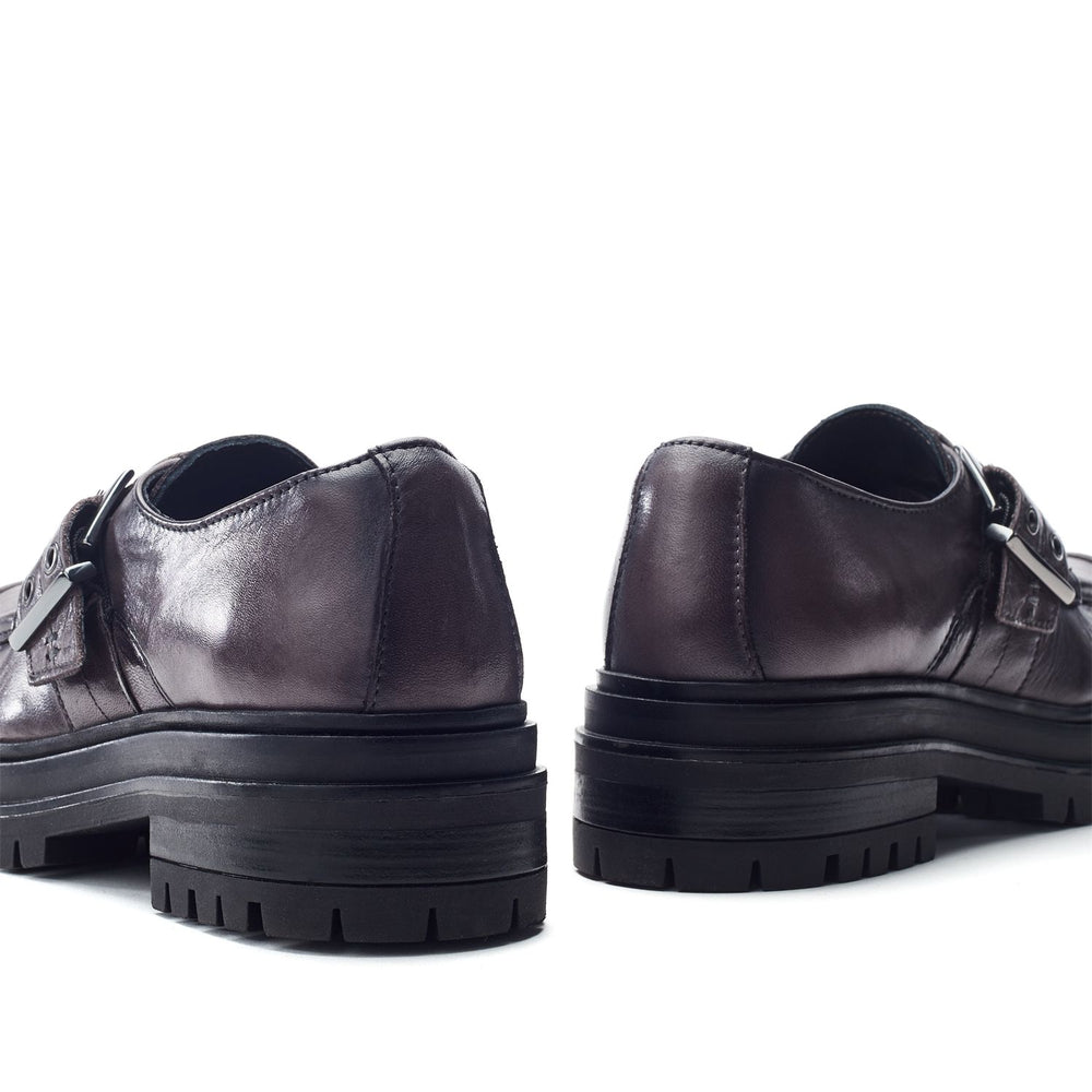 Sh Imoge Grey Leather Shoes