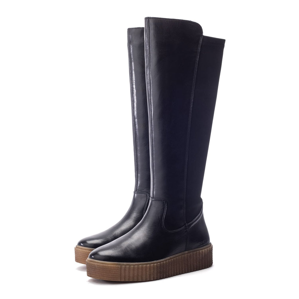Sh Indi Black Leather Boots