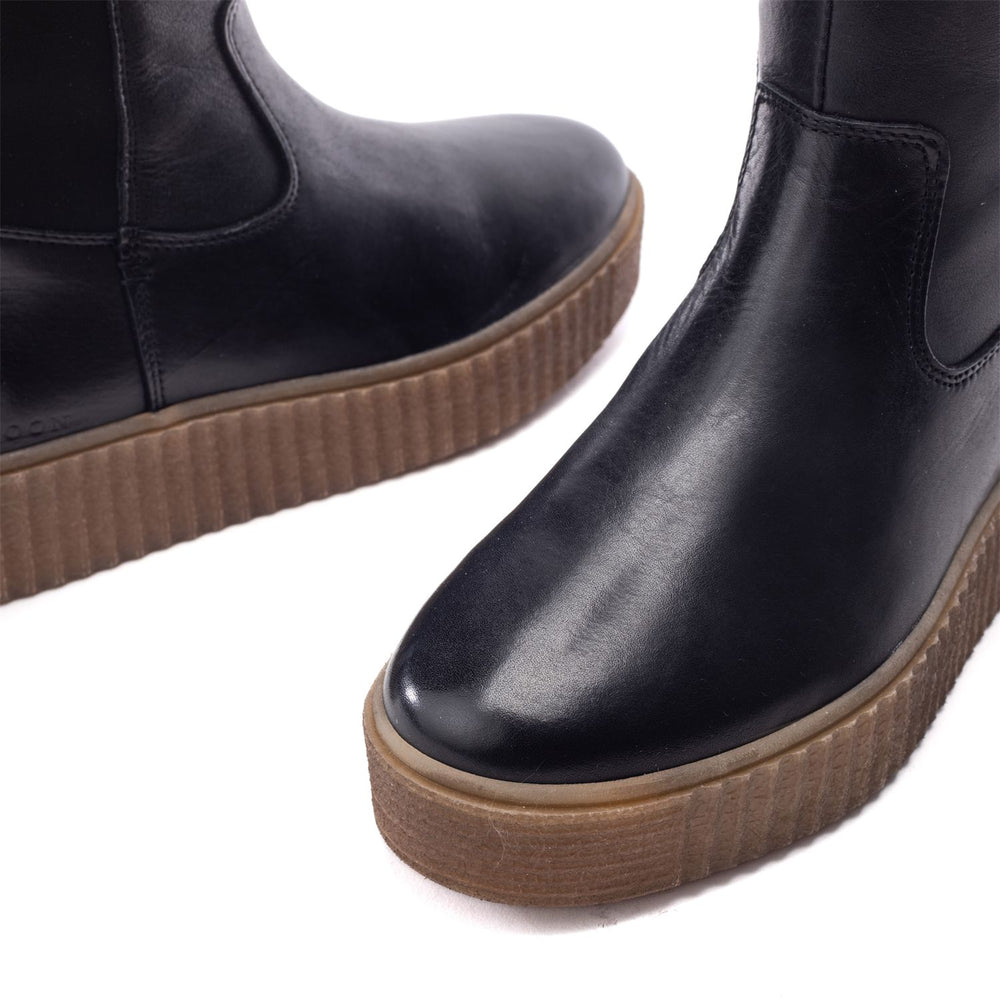 Sh Indi Black Leather Boots