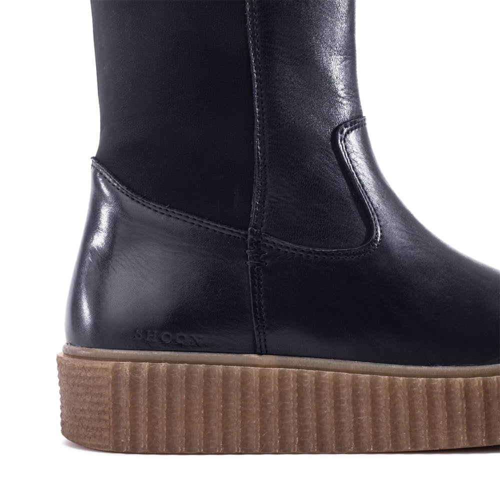 Sh Indi Black Leather Boots