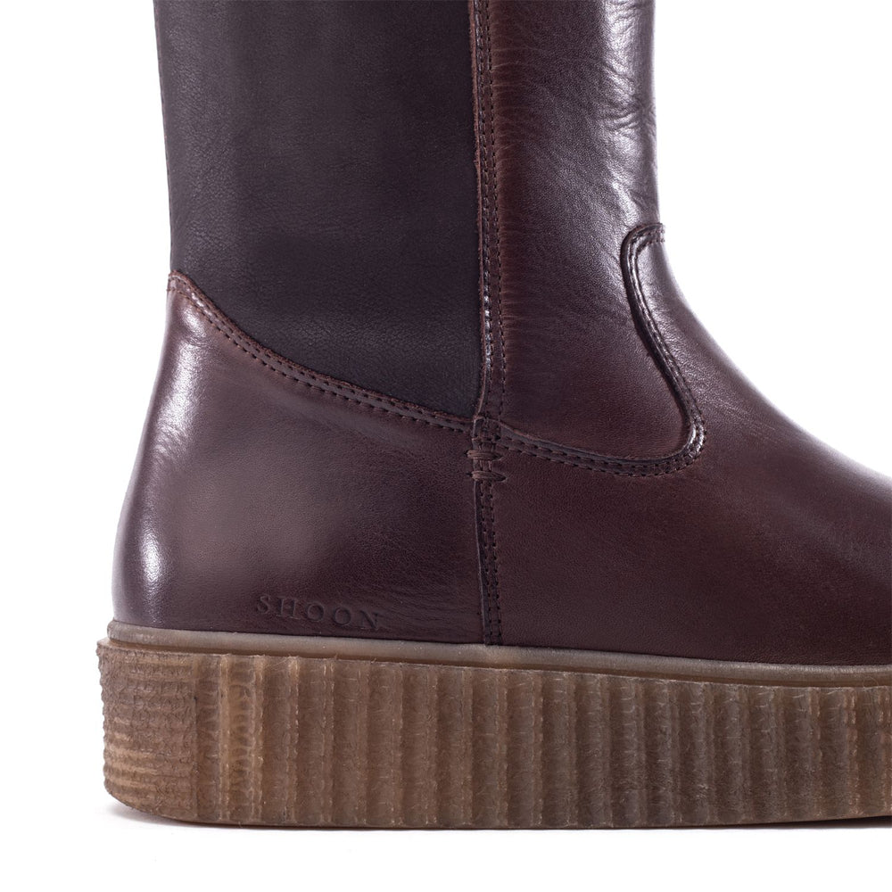 Sh Indi Dark Brown Leather Boots